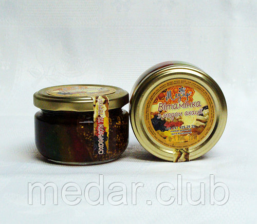 Сухофрукти та горіхи з медом акації, 0,1л