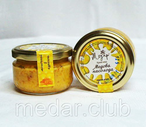 Молочний мед з курагою,0,1л