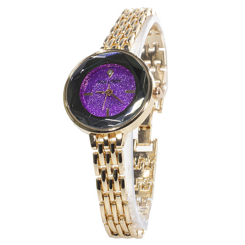 Часы Pollock Jewel Purple наручные кварцевые круглые стрелочные классические для повседневного ношения
