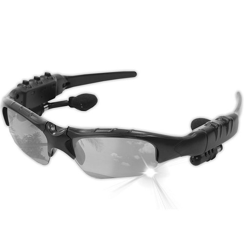 Bluetooth гарнитура очки Lesko LK-086 Black беспроводная Bluetooth 4.1+EDR смарт очки батарея 100 мАч
