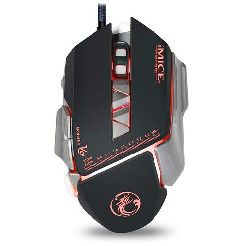 Игровая мышь iMICE V9 Black USB проводная 3200 DPI 7 кнопок Solid 3D колесо от скольжения