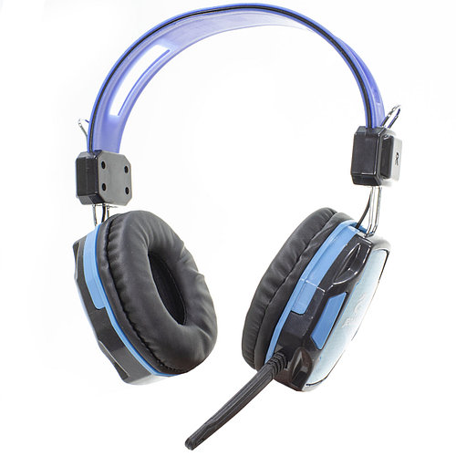 Накладная гарнитура JEQANG JH-2016 Black + Blue игровая для геймеров с микрофоном для ПК