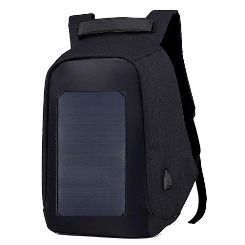 Спортивный рюкзак Eceen ECE-681T Black USB портом солнечной панелью мягкий дышащий на молнии много отделений