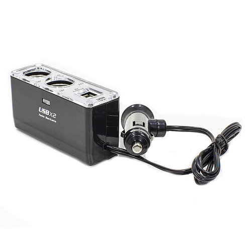 ϞАвтомобильный разветвитель для прикуривателя Lesko BM-003 USB*2 двойной разъем зарядное устройство в машину