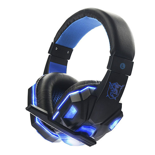 Проводная гарнитура SOYTO SY830MV Black + Blue с микрофоном HD игровая для геймеров USB