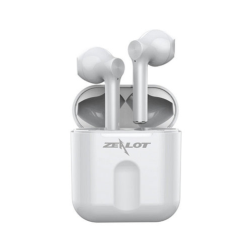 Беспроводная Bluetooth гарнитура ZEALOT T2 White наушники с микрофоном