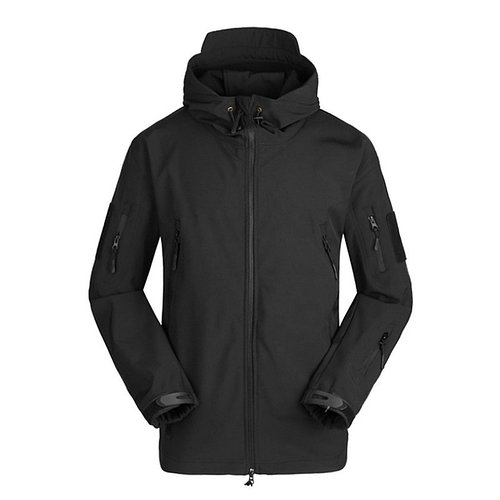 Тактическая куртка Soft Shell ESDY A001 Black XL мужская влагозащищенная ветрозащитная ветровка камуфляж