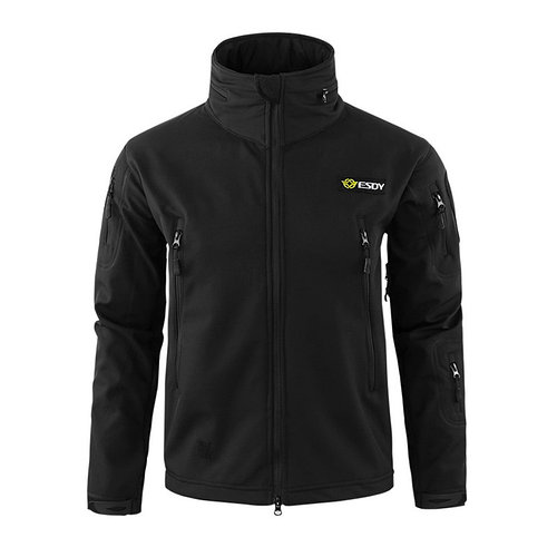 Тактическая куртка 2 ESDY A012 Black XL теплая ветрозащитная