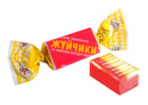 Конфеты Жуйчики со вкусом йогур-малина 3,5кг. ТМ Доминик