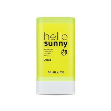 Banila Co hello sunny essence sun stick SPF50+ PA+ Aqua — інтенсивно зволожуючий сонцезахисний стік-есенція