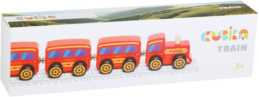Деревянная игрушка Cubika Поезд классический на магнитах (15375)