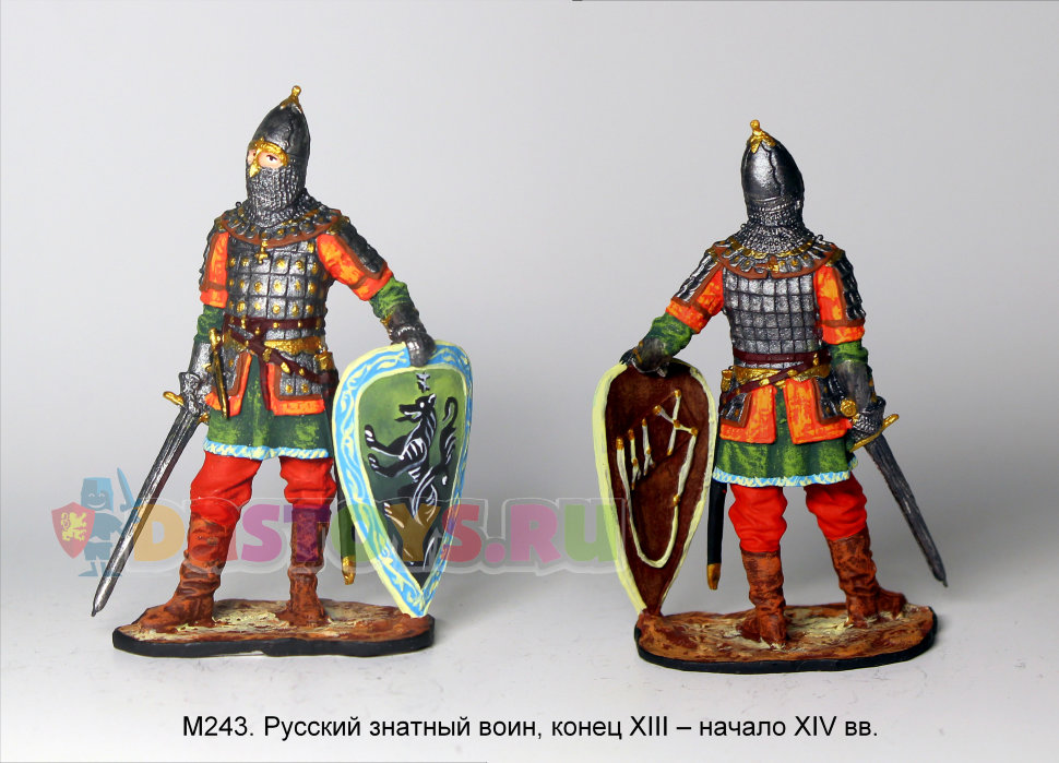 Оловянный солдатик Русский знатный воин, конец XIII — начало XIV вв.