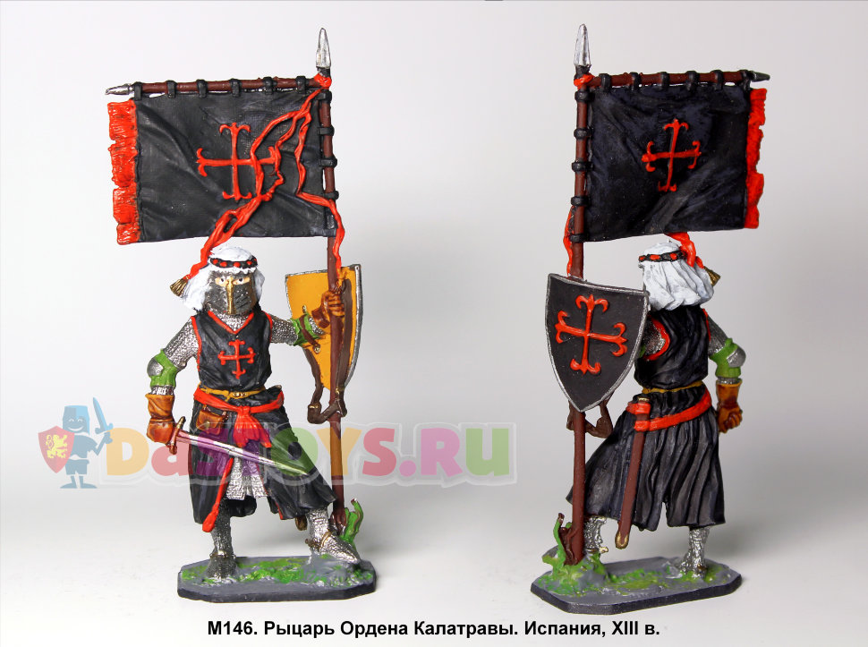 Оловянный солдатик Рыцарь Ордена Калатравы. Испания, XIII в.