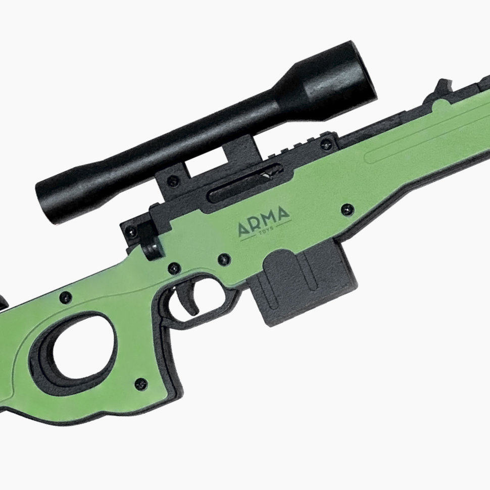 Подарочная винтовка AWP с действующим затвором и складными сошками