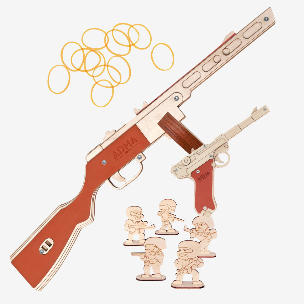 «Балтийский морпех - 1»: автомат ППШ цвета дерева и пистолет Люгера «Парабеллум»