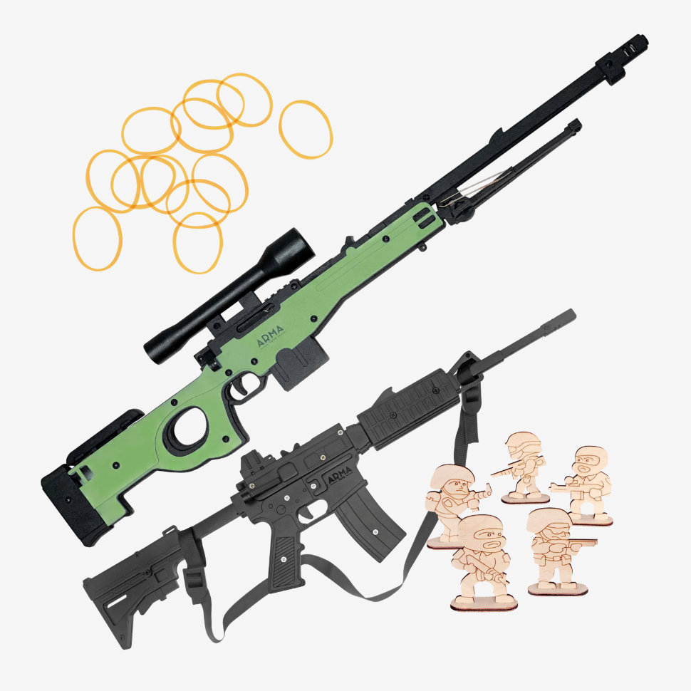 «Зеленые береты - 3»: снайперская винтовка AWP и штурмовая винтовка М4, набор