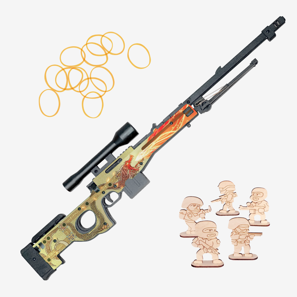 Деревянная винтовка AWP Dragon lore (“История о драконе”) из CS GO