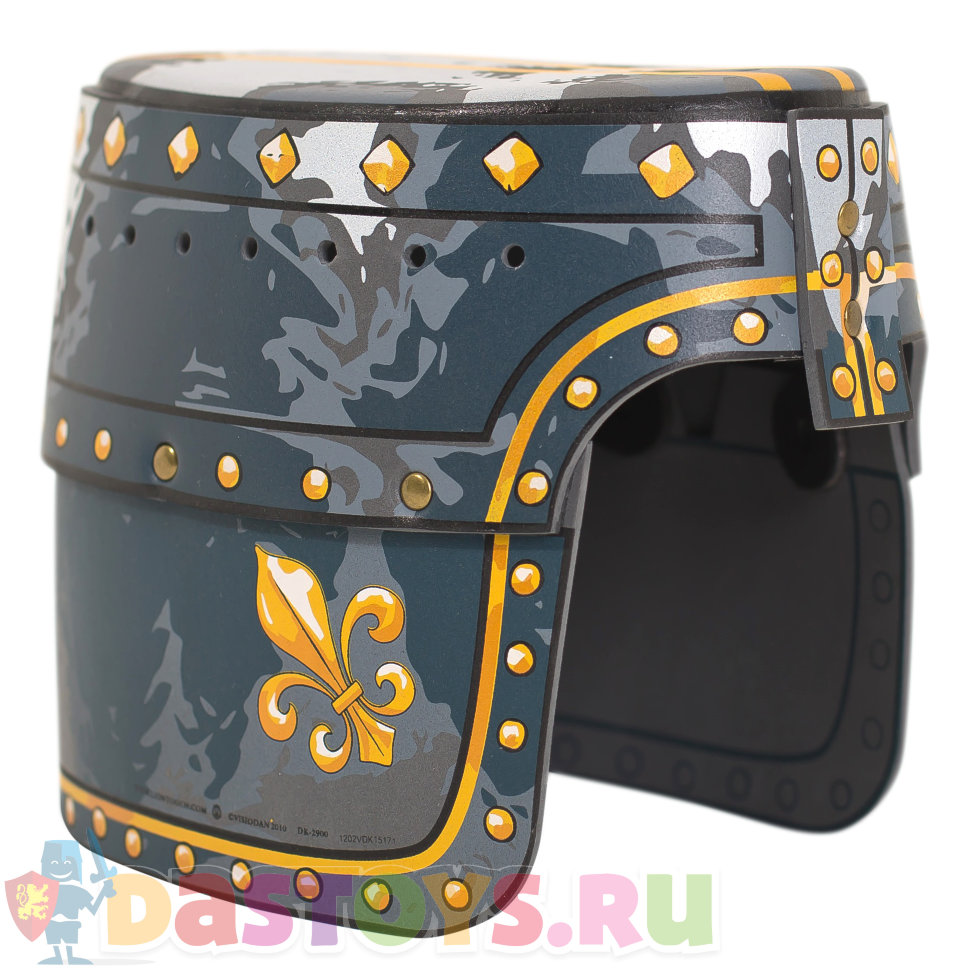 Рыцарский шлем детский с жёлтыми заклёпками