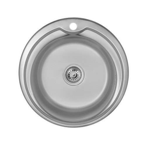 Кухонная мойка стальная Imperial круглая (ø510 мм), глянец, сталь 0,6 мм (IMP510D06POL)