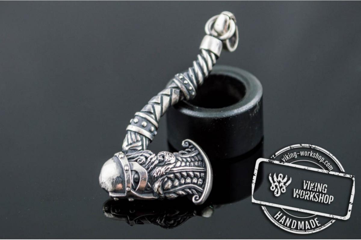 Viking Axe Pendant Sterling Silver Norse Jewelry