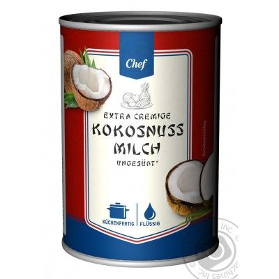 Кокосовое молоко без добавок, в ассортименте