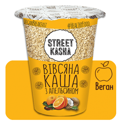 Быстрая овсяная каша натуральная ТМ Street kasha, в ассортименте