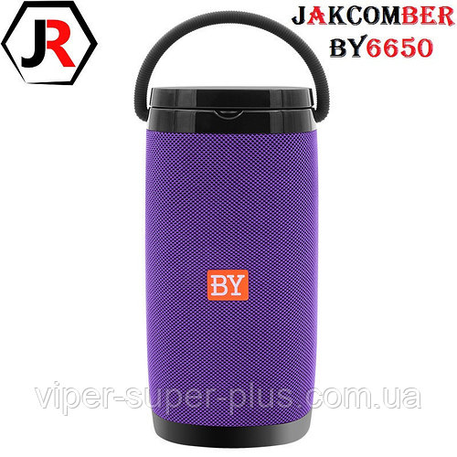 Портативная Блютуз Колонка JAKCOMBER BY-6650 Purple Беспроводная Зарядка FM Повер Банк micro USB AUХBluetooth