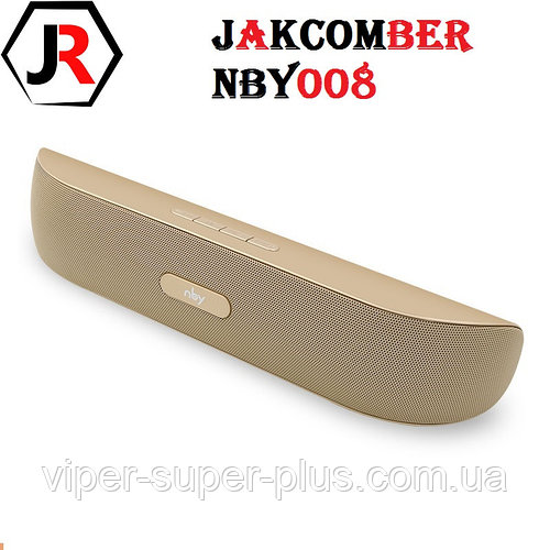 Портативная Блютуз Колонка JAKCOMBER NBY-008 Голд Оригинал FM Повер Банк micro USB SD AUХ Bluetooth
