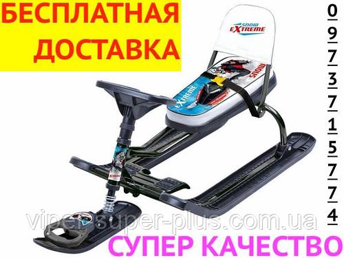 Снегокат детский «Тимка Спорт 1» ТС1/Г2 Гонки + Спинка. БЕСПЛАТНАЯ ДОСТАВКА!