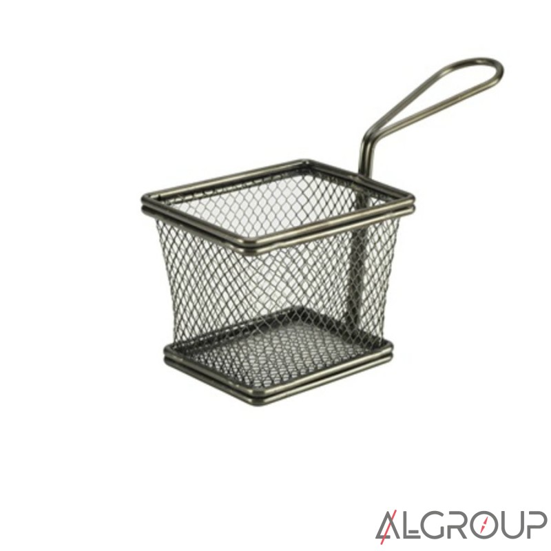 Корзинка 12,5х10х8,5 см, прямоугольная черная, GenWare SVB1210BK