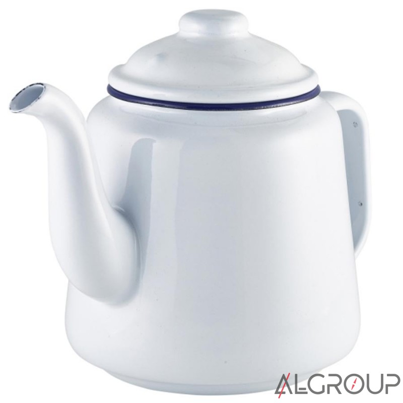 Чайник 1000 мл, эмаль, белый, GenWare 69612WH
