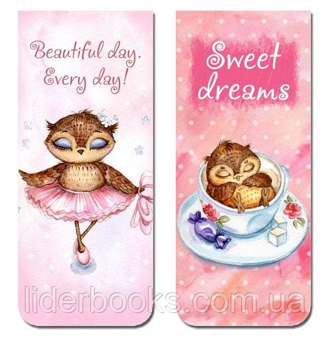 Магнитная закладка. Совы. Sweet dreams (большая закладка)