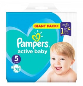 Подгузники Active Baby Junior 11-16 кг Pampers 78 шт