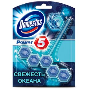 Блок для унитаза Domestos Power 5 Свежесть Океана 55 г