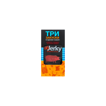 Набор BeerSet шкварки, мясо вяленое, вяленые палочки, ОбJerky, 120г