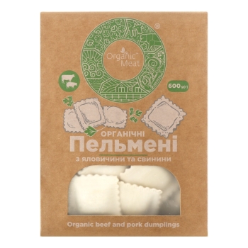 Пельмени органические из говядины и свинины, Organic Meat, 600 г