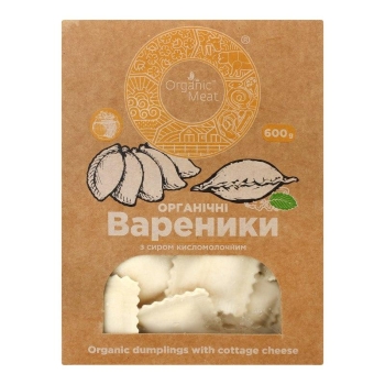 Вареники органические с творогом, Organic Meat, 600 г