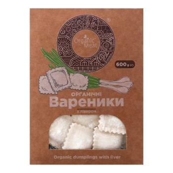 Вареники органические с ливером, Organic Meat, 600 г