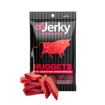 Мясо вяленое Nuggets говядина, ОбJerky, 50 г