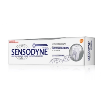 Зубная паста Восстановление и защита Отбеливающая, SENSODYNE, 75 мл