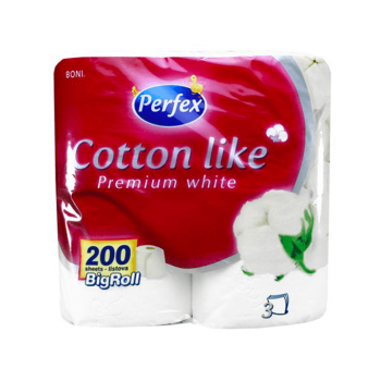 Туалетная бумага Cotton Premium White, PERFEX, 4 шт 3 слоя