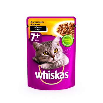 Корм пауч для котов 7+, курица в соусе, Вискас, 100 г