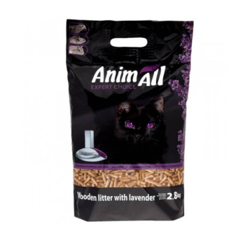 Наполнитель древесный с ароматом лаванды, AnimAll, 2,8 кг