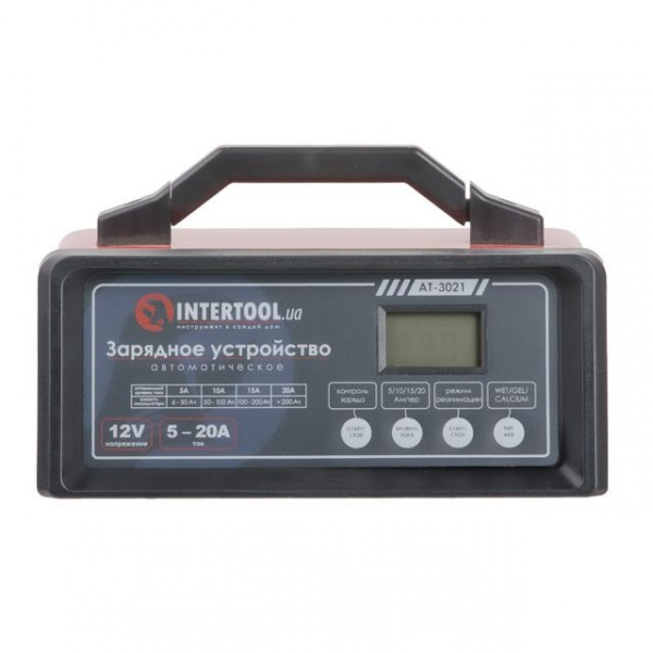 Зарядное устройство 12В, 5-20А, 230В INTERTOOL AT-3021