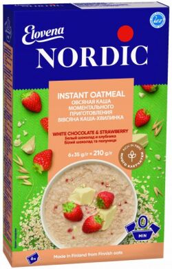 Каша овсяная Nordic белый шоколад и клубника 210г