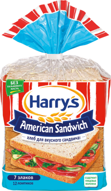 Хлеб American Sandwich 7 злаков для сэндвичей нарезанный 470г