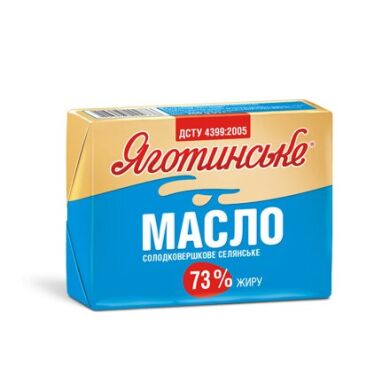 Масло сладкосливочное крестьянское 73% Яготинське 200г
