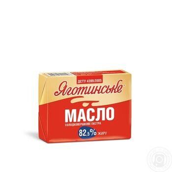 Масло сладкосливочное экстра 82.5% Яготинське 200г