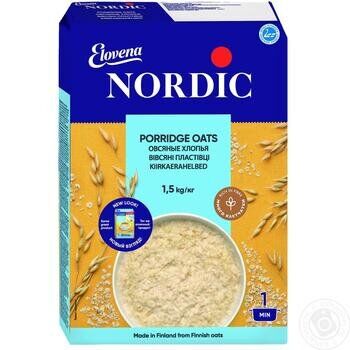 Хлопья овсяные Nordic 1,5кг