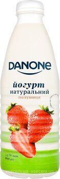 Йогурт Danone Клубника натуральный питьевой 1,5% 800г